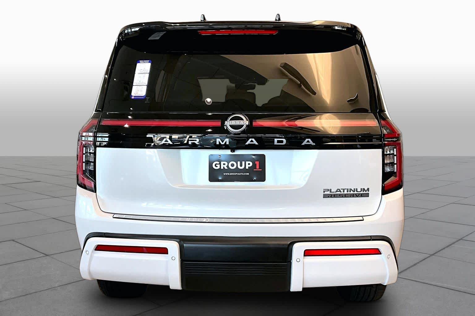 2026 Nissan Armada Platinum Reserve Everest White Pearl Tricoat/Super Black at Robbins Nissan