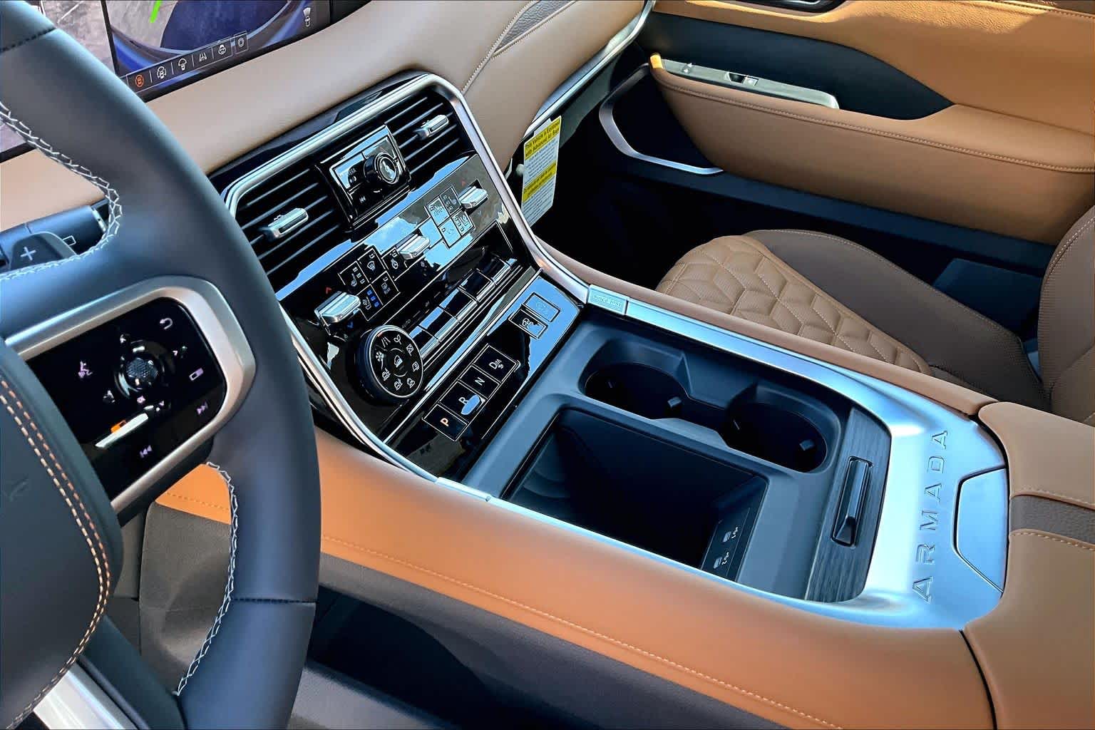 2026 Nissan Armada Platinum Reserve Everest White Pearl Tricoat/Super Black at Sterling McCall Nissan
