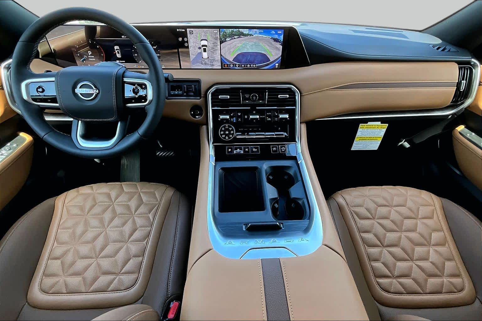2026 Nissan Armada Platinum Reserve Everest White Pearl Tricoat/Super Black at Sterling McCall Nissan