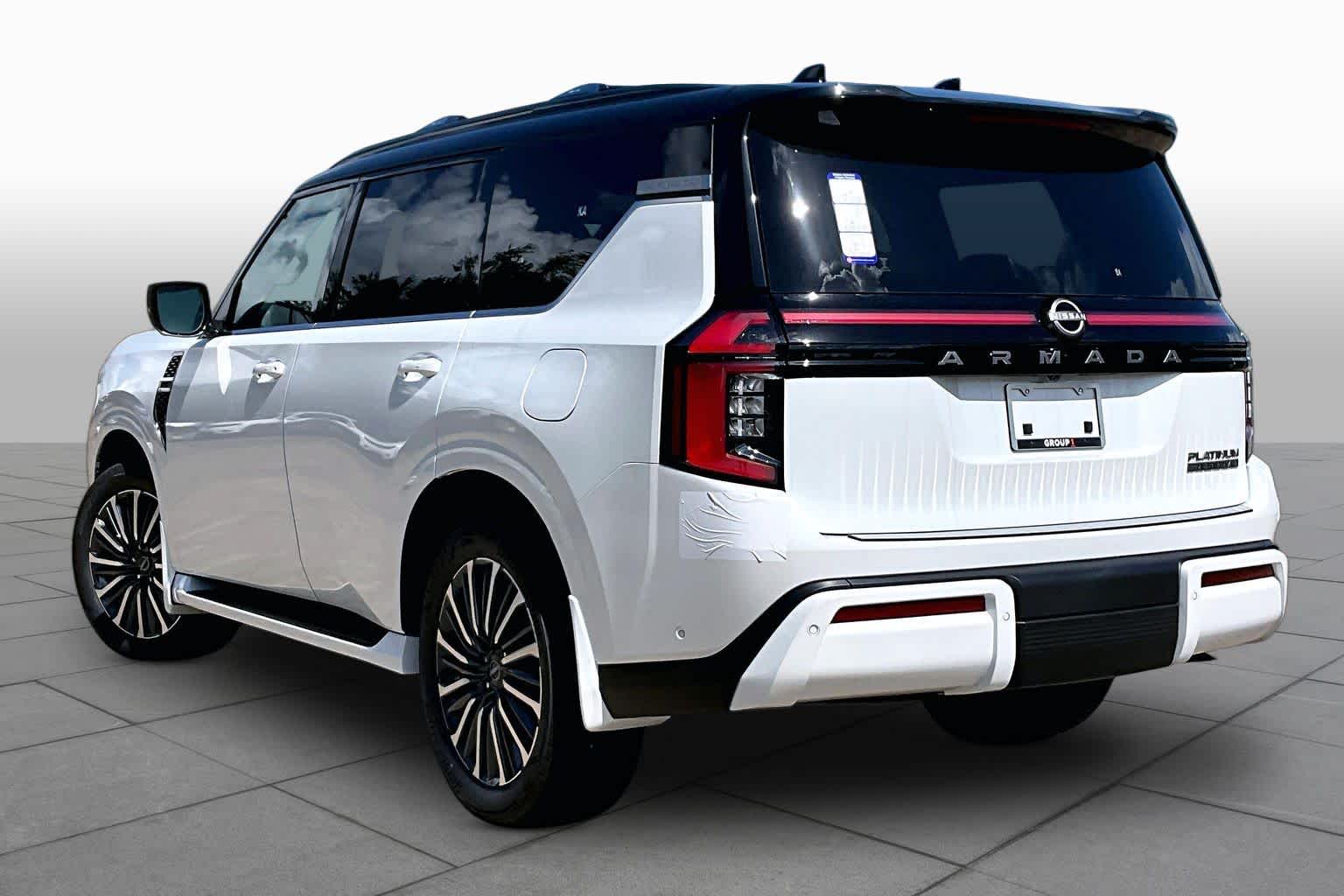 2026 Nissan Armada Platinum Reserve Everest White Pearl Tricoat/Super Black at Sterling McCall Nissan