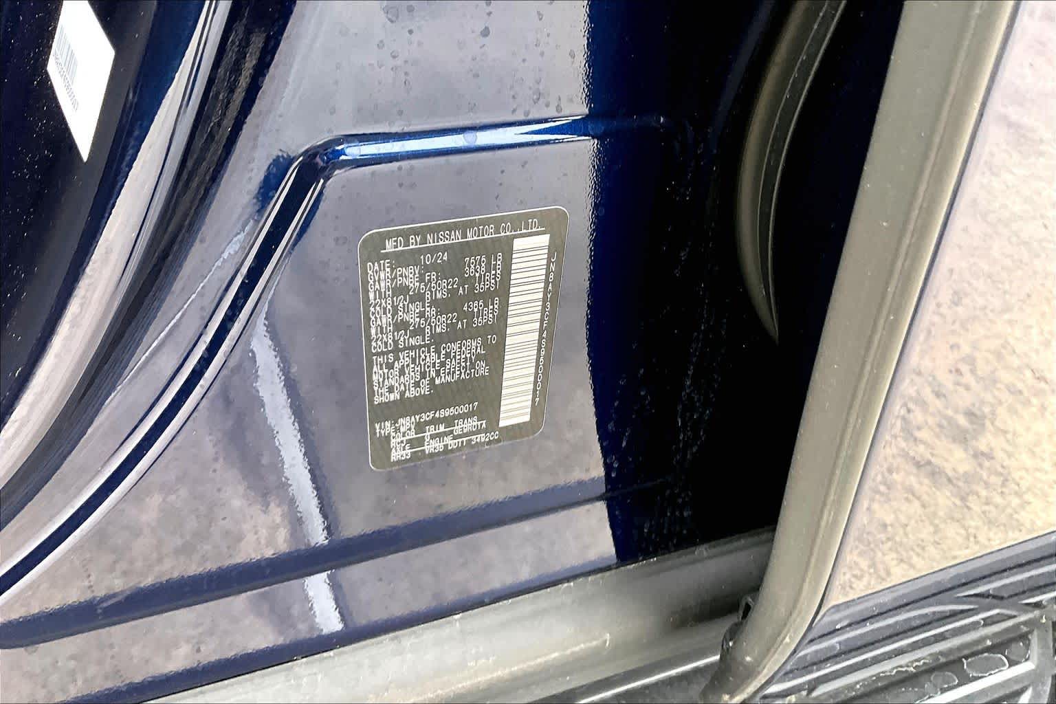 2025 Nissan Armada Platinum Reserve Deep Ocean Blue Pearl at Sterling McCall Nissan