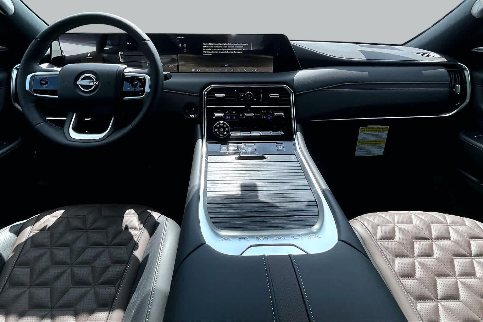 2026 Nissan Armada Platinum Aspen White Tricoat at Sterling McCall Nissan