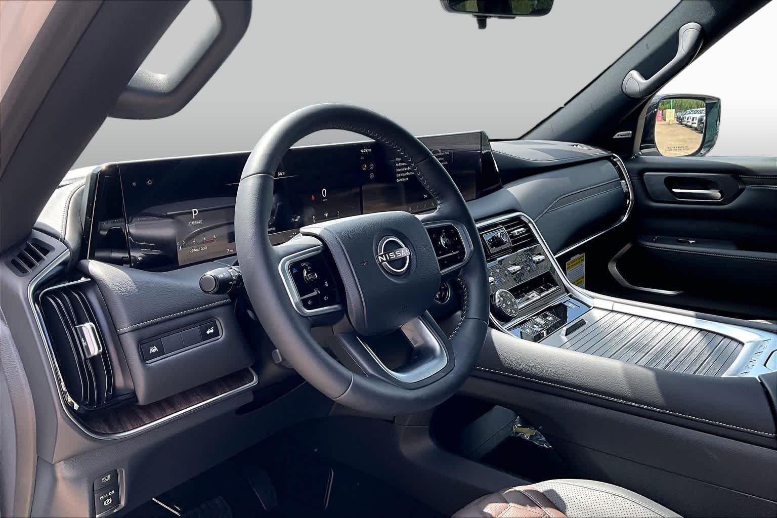 2026 Nissan Armada Platinum Aspen White Tricoat at Sterling McCall Nissan