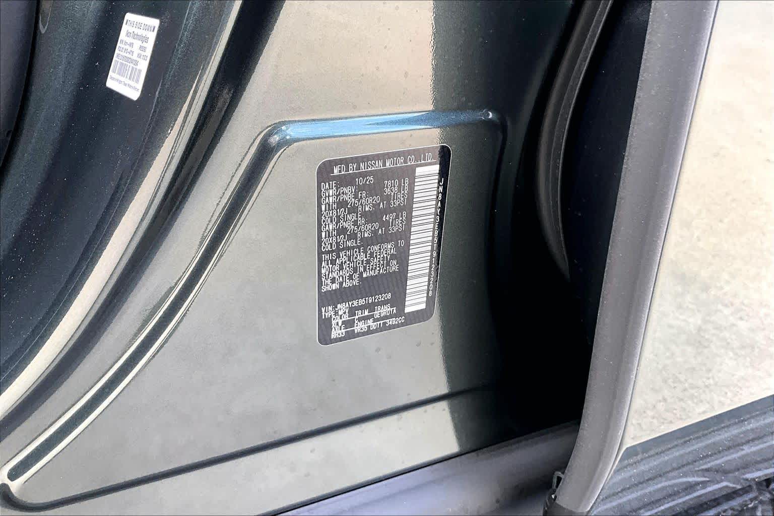 2026 Nissan Armada Platinum Alpine Metallic/Super Black at Sterling McCall Nissan