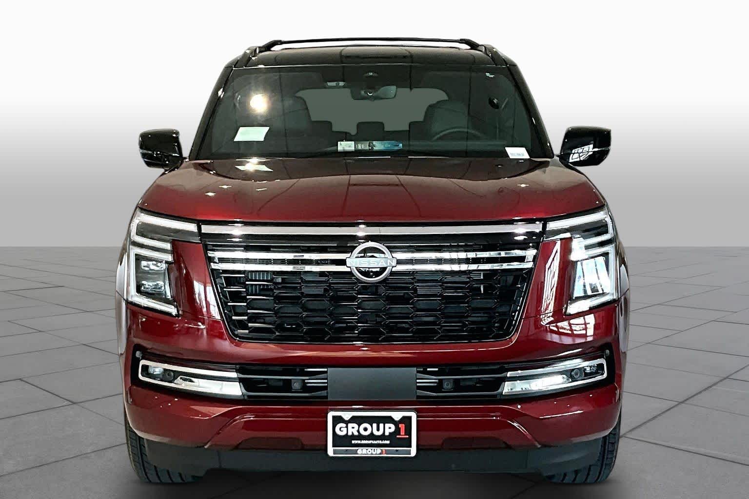 2026 Nissan Armada Platinum Coulis Red Pearl/Super Black at Sterling McCall Nissan