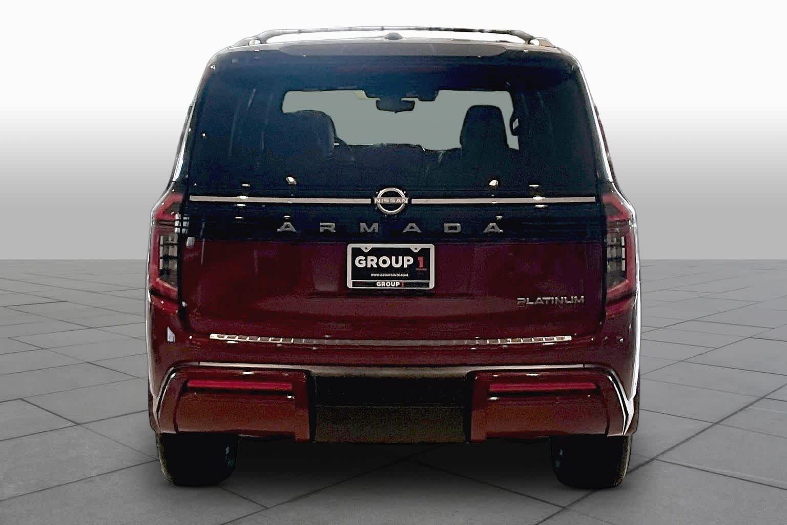 2026 Nissan Armada Platinum Coulis Red Pearl/Super Black at Sterling McCall Nissan