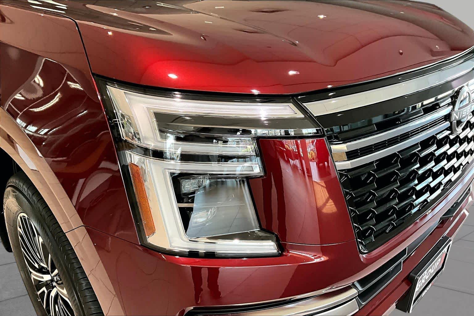 2026 Nissan Armada Platinum Coulis Red Pearl/Super Black at Sterling McCall Nissan