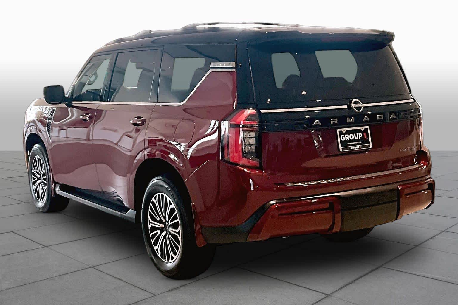 2026 Nissan Armada Platinum Coulis Red Pearl/Super Black at Sterling McCall Nissan