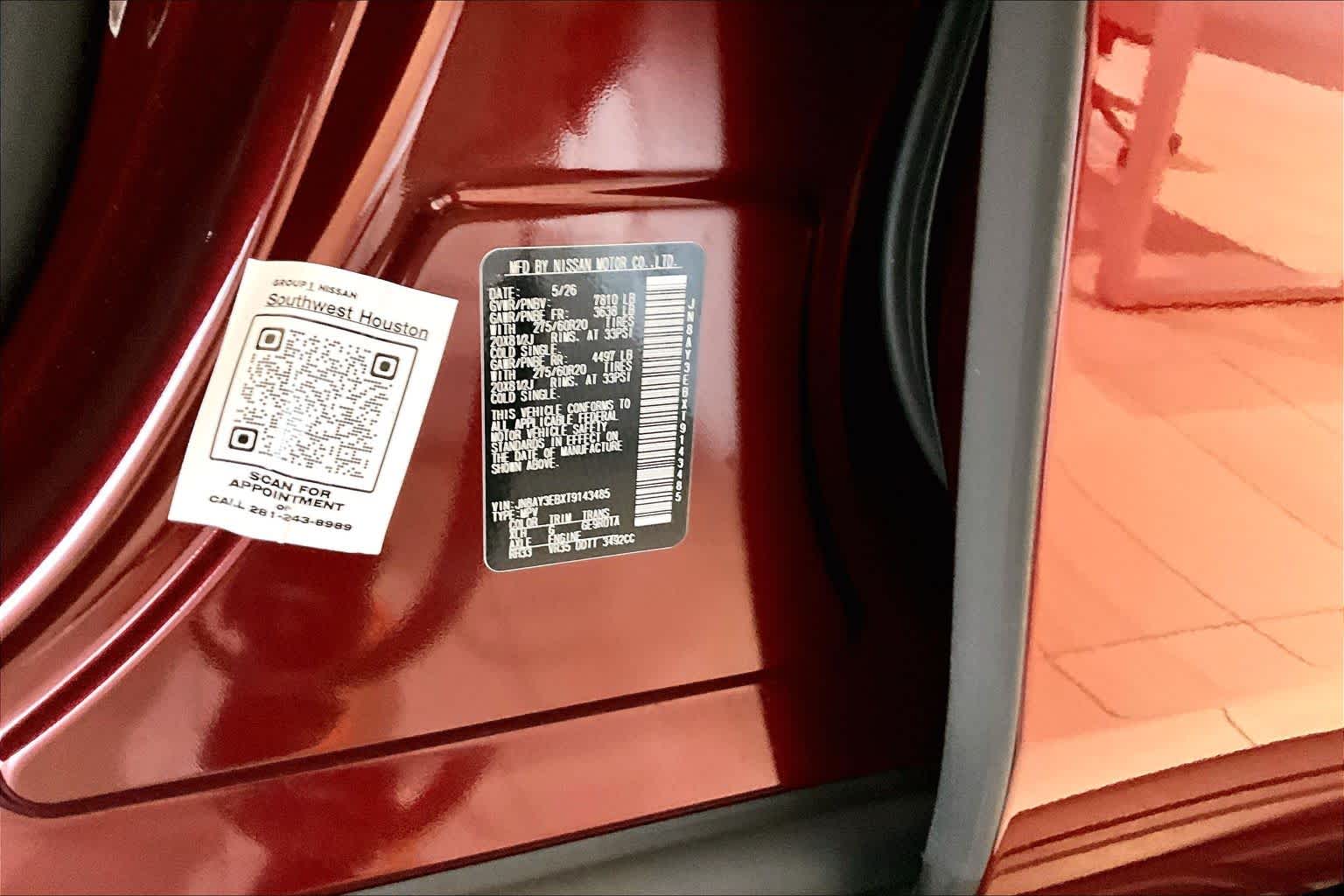 2026 Nissan Armada Platinum Coulis Red Pearl/Super Black at Sterling McCall Nissan