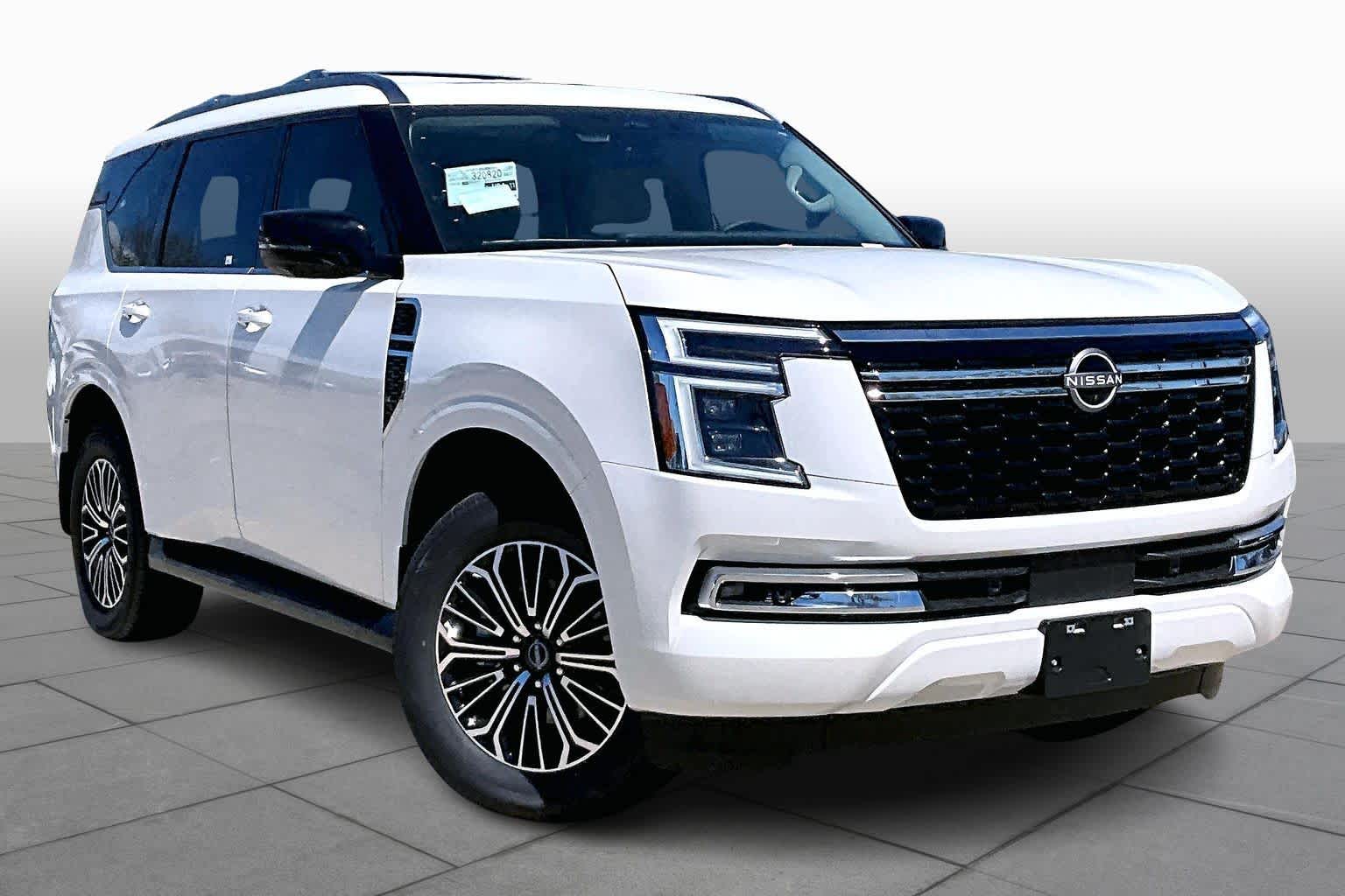 2026 Nissan Armada Platinum Aspen White Tricoat at Sterling McCall Nissan