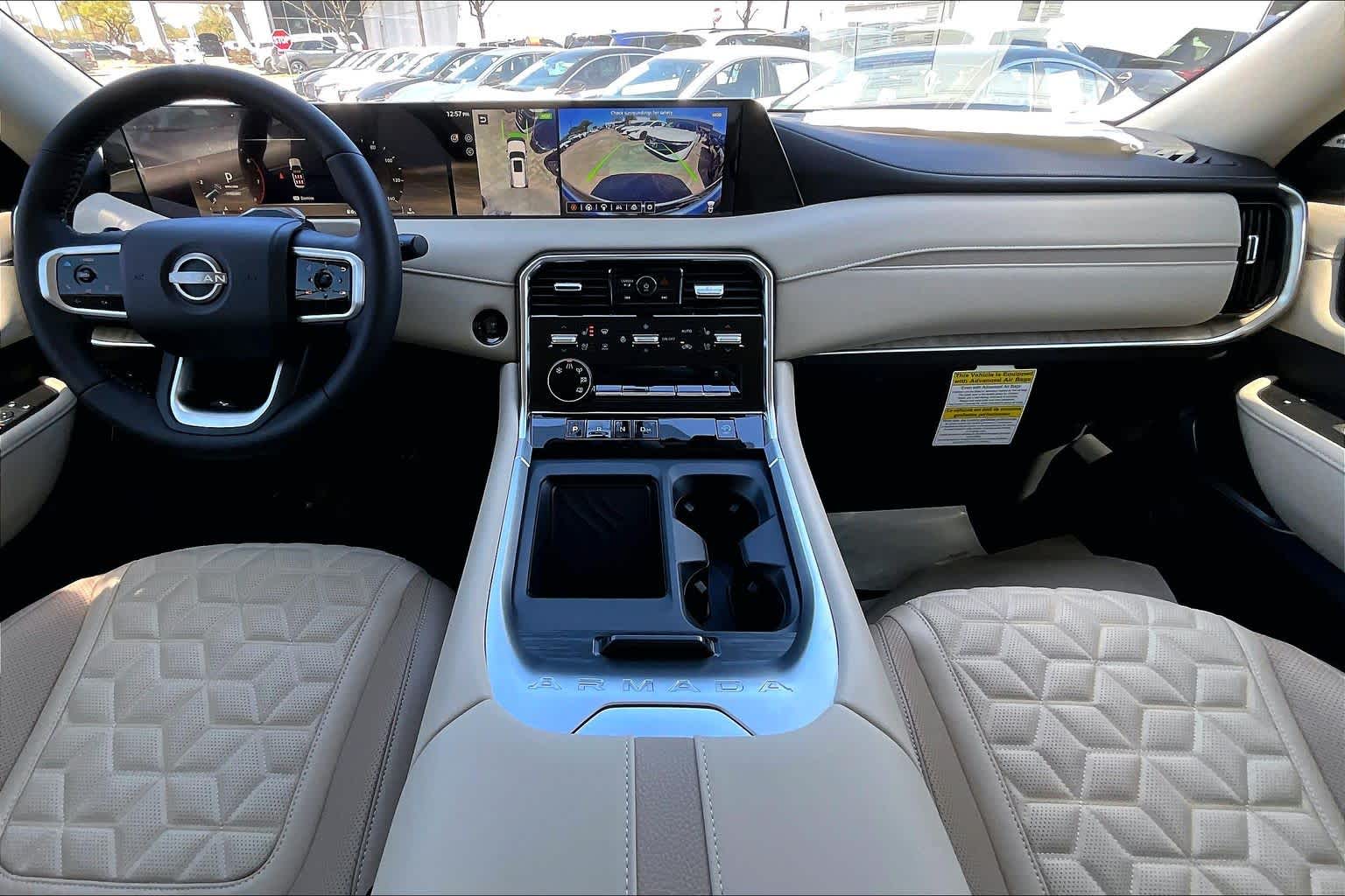 2026 Nissan Armada Platinum Aspen White Tricoat at Sterling McCall Nissan