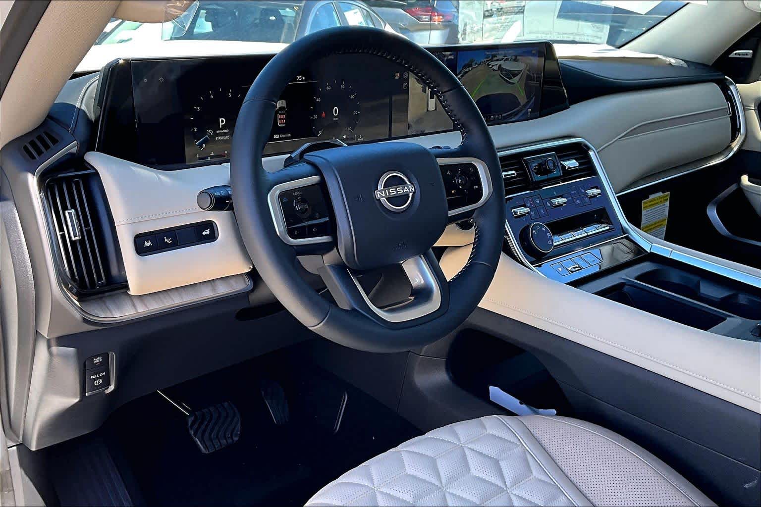 2026 Nissan Armada Platinum Aspen White Tricoat at Sterling McCall Nissan