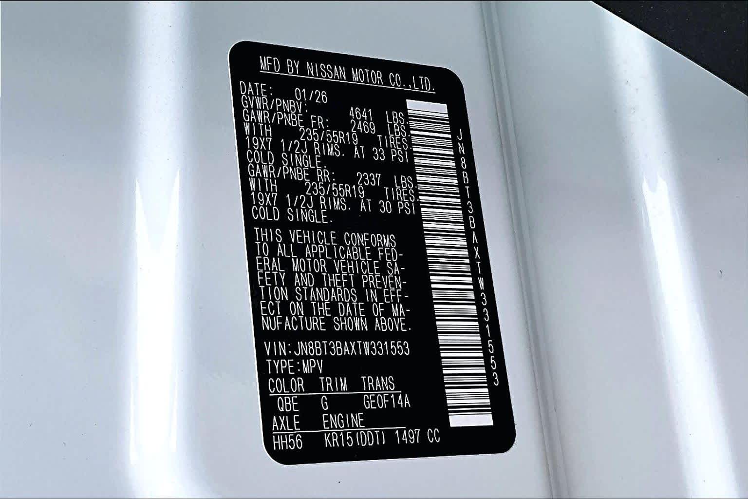 2026 Nissan Rogue Dark Armor Everest White Pearl Tricoat at Sterling McCall Nissan