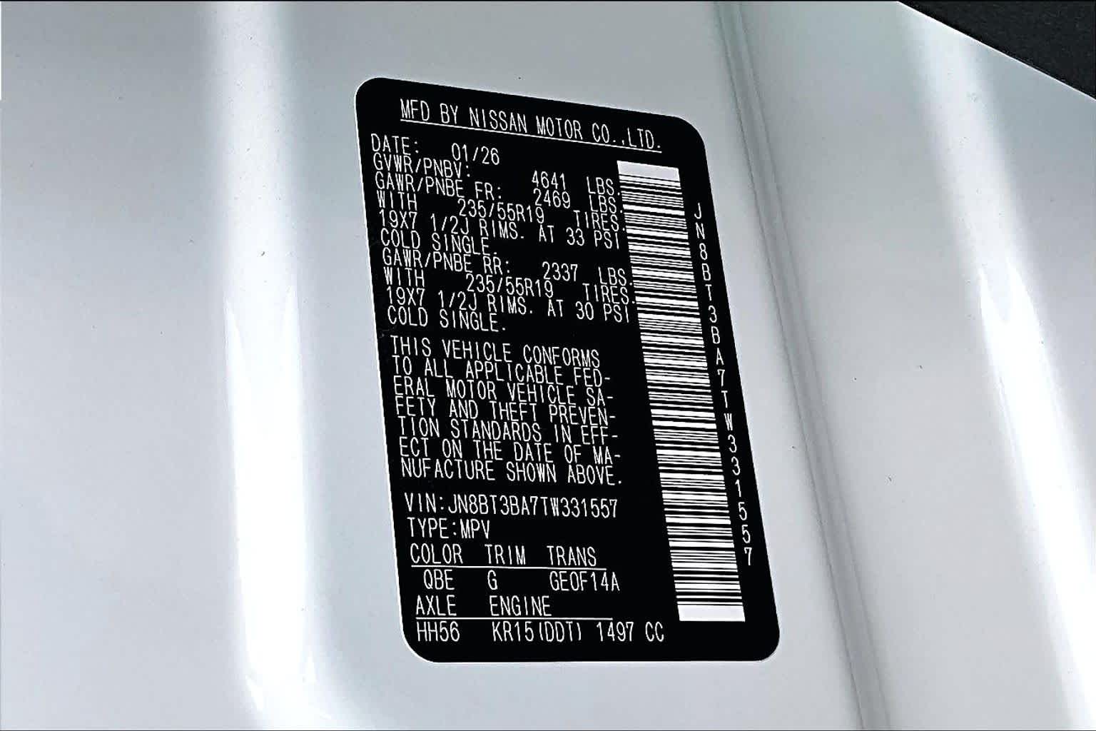2026 Nissan Rogue Dark Armor Everest White Pearl Tricoat at Sterling McCall Nissan