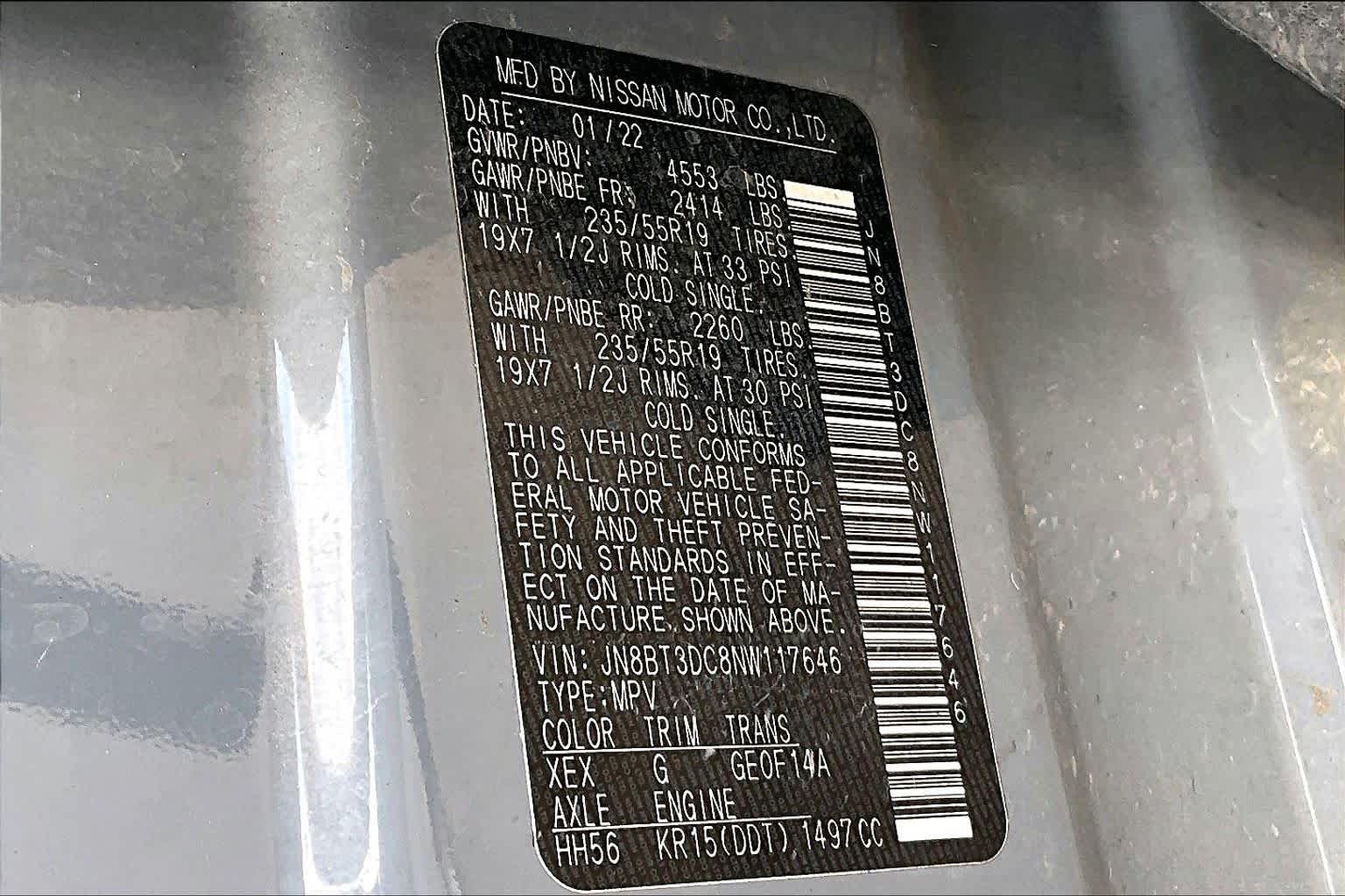 2022 Nissan Rogue Platinum Boulder Gray Pearl/Super Black at Sterling McCall Nissan