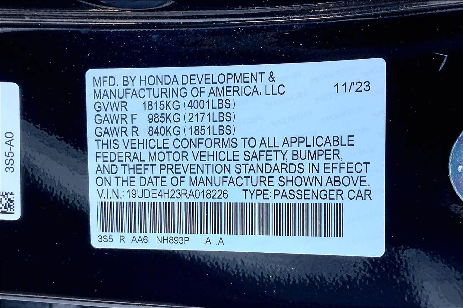 2024 Acura Integra  Majestic Black Pearl at Sterling McCall Acura