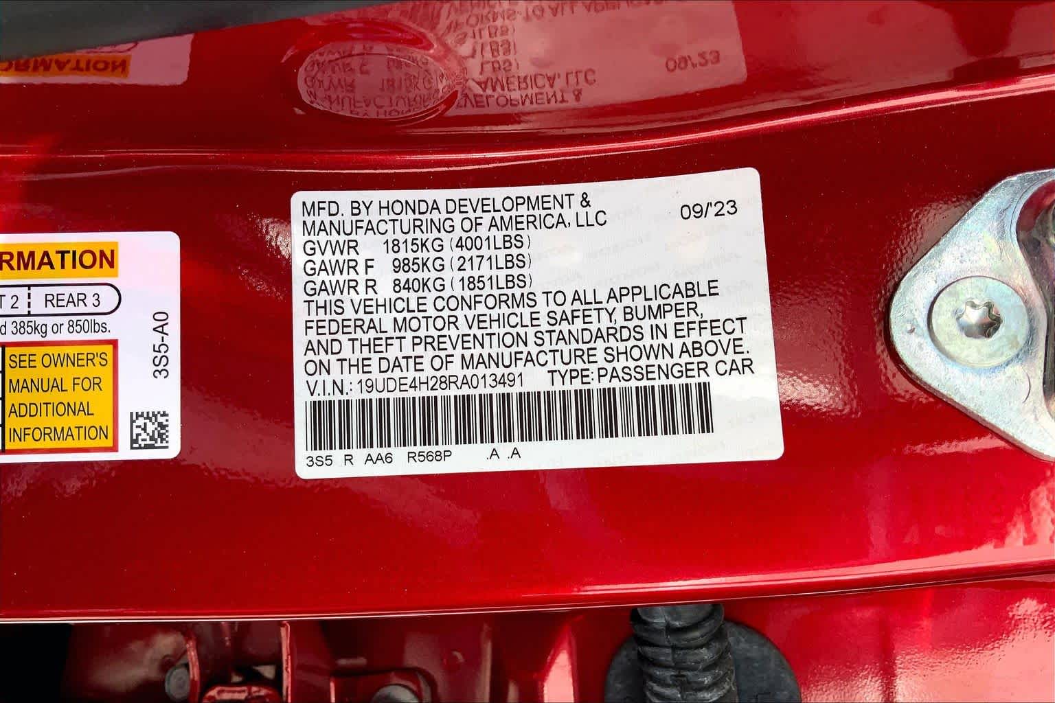 2024 Acura Integra  Performance Red Pearl at Sterling McCall Acura