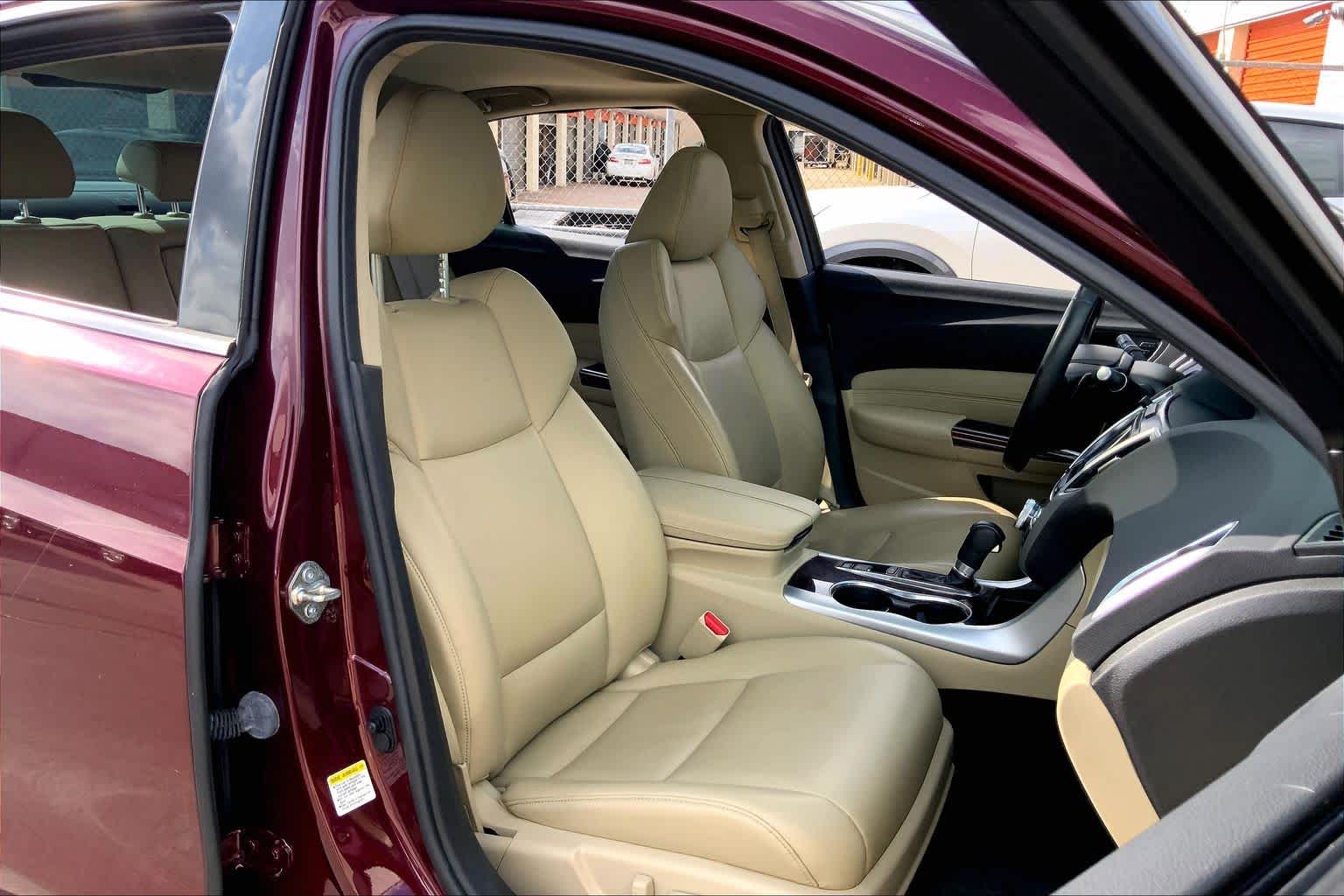 2016 Acura TLX  Basque Red Pearl II at AutoNation Ford Gulf Fwy