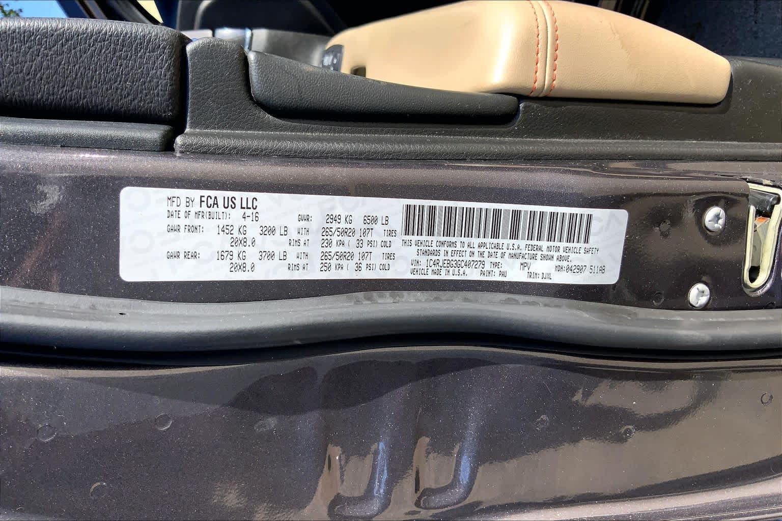 2016 Jeep Grand Cherokee Limited 75th Anniversary Granite Crystal Metallic Clearcoat at Sterling McCall Acura