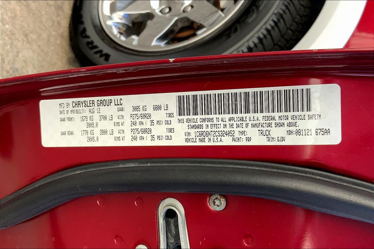 2012 Ram 1500 Laramie Deep Cherry Red Crystal Pearl at Mac Haik Ford