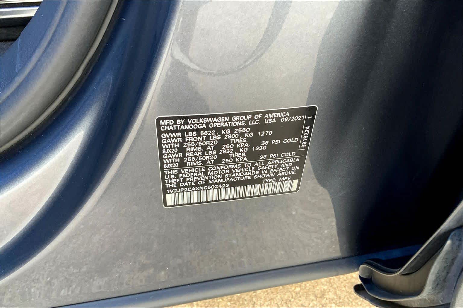 2022 Volkswagen Atlas 2.0T SE w/Technology Platinum Gray Metallic at Texan GMC Buick