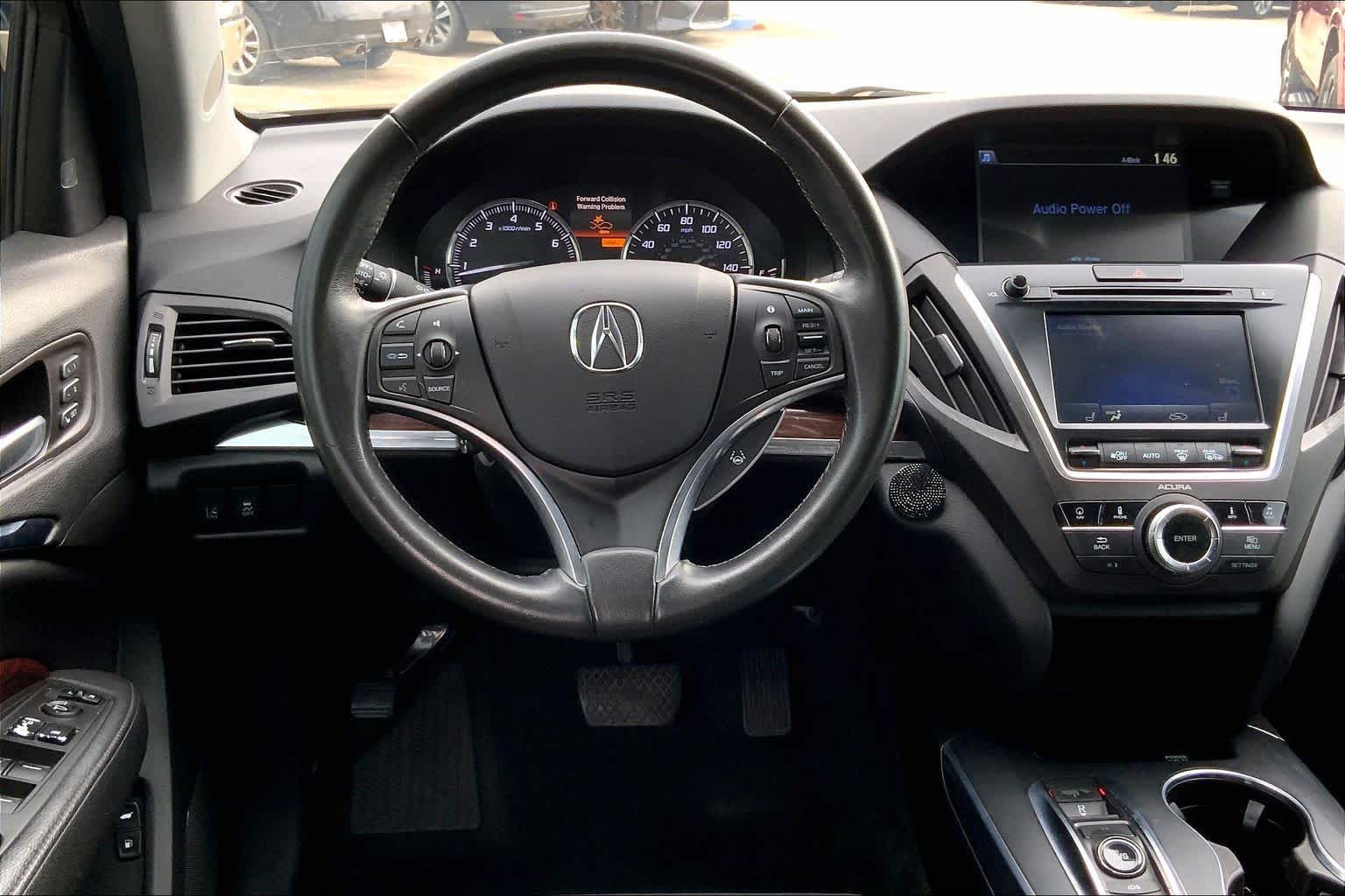 2016 Acura MDX w/Tech Crystal Black Pearl at Sterling McCall Nissan