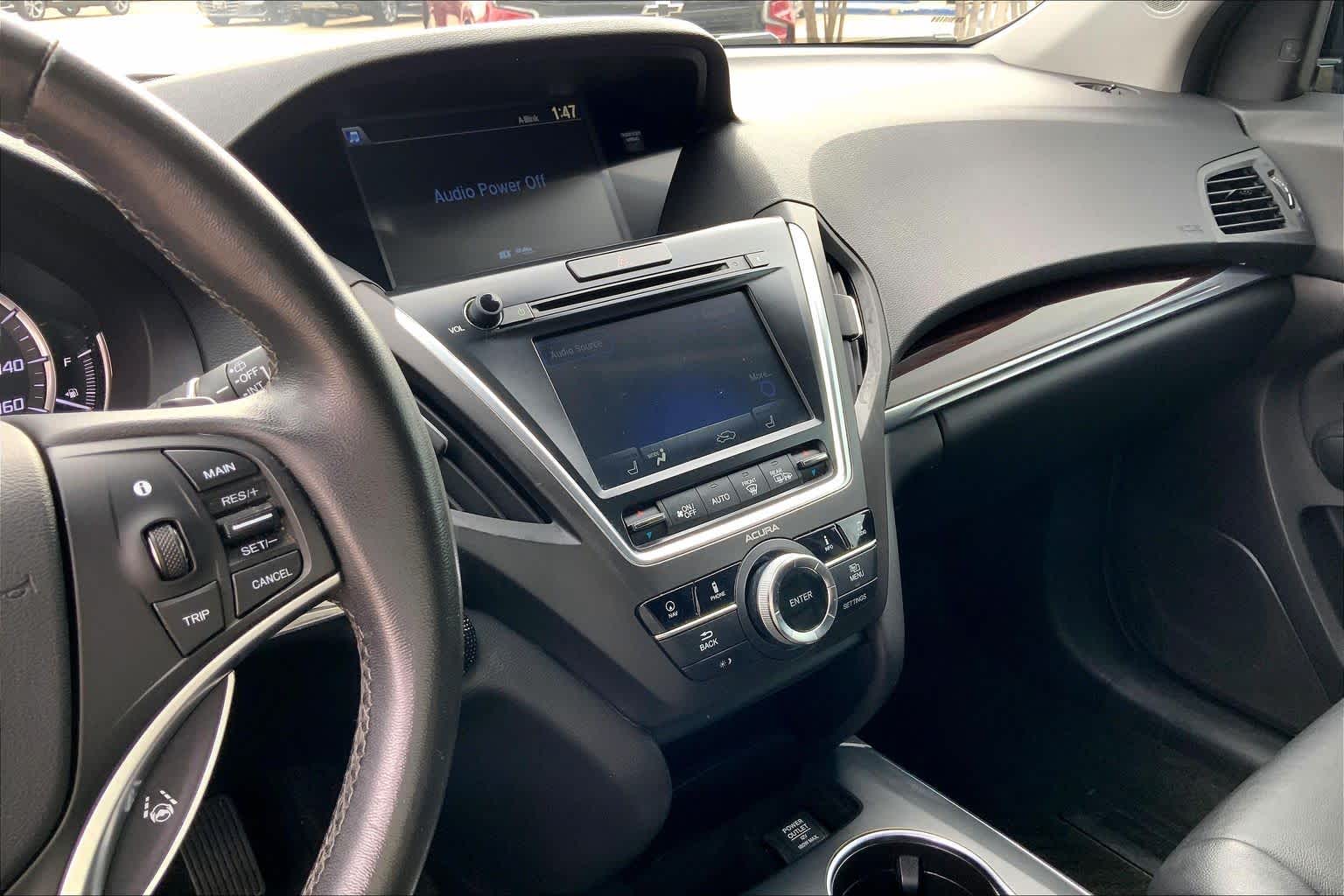 2016 Acura MDX w/Tech Crystal Black Pearl at Sterling McCall Nissan