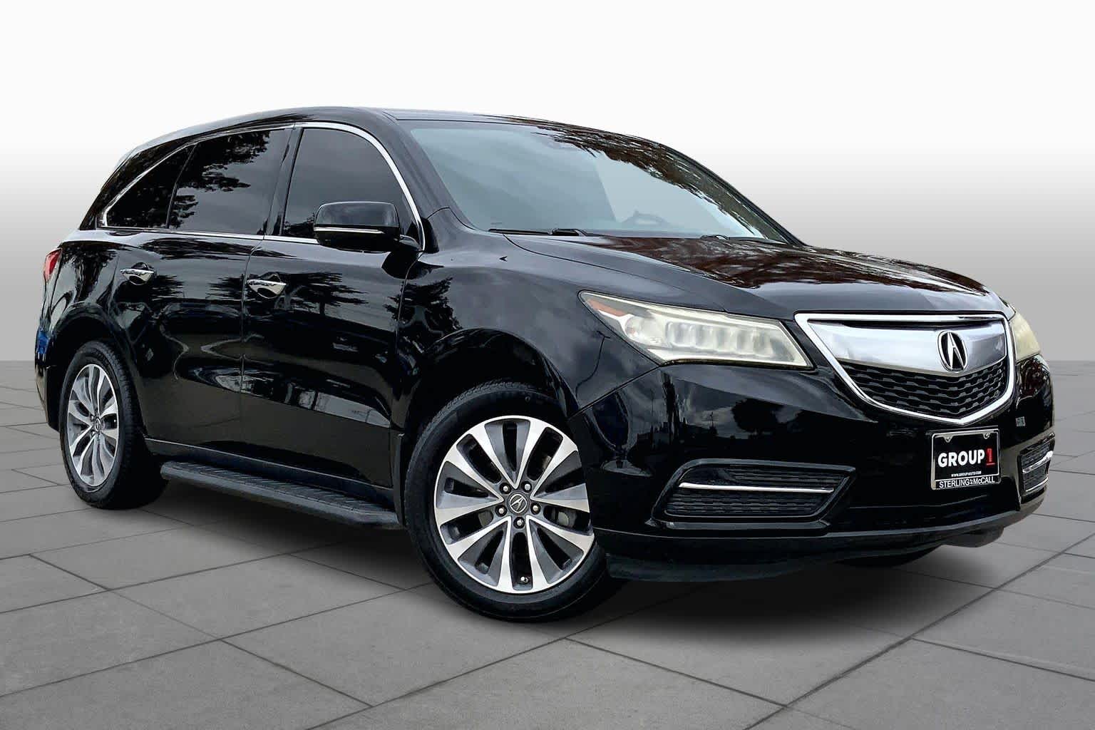 2016 Acura MDX w/Tech Crystal Black Pearl at Sterling McCall Nissan