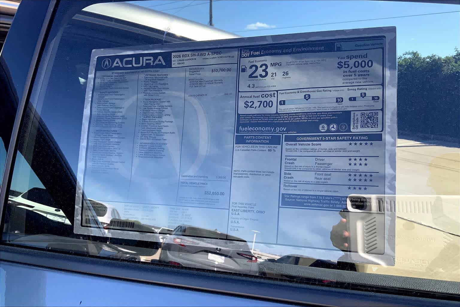 2026 Acura RDX w/A-Spec Package GR/GR at Sterling McCall Acura