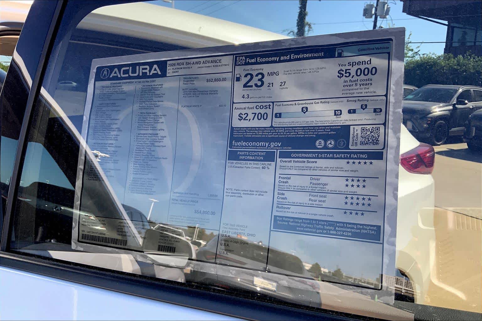 2026 Acura RDX w/Advance Package WH/WH at Sterling McCall Acura