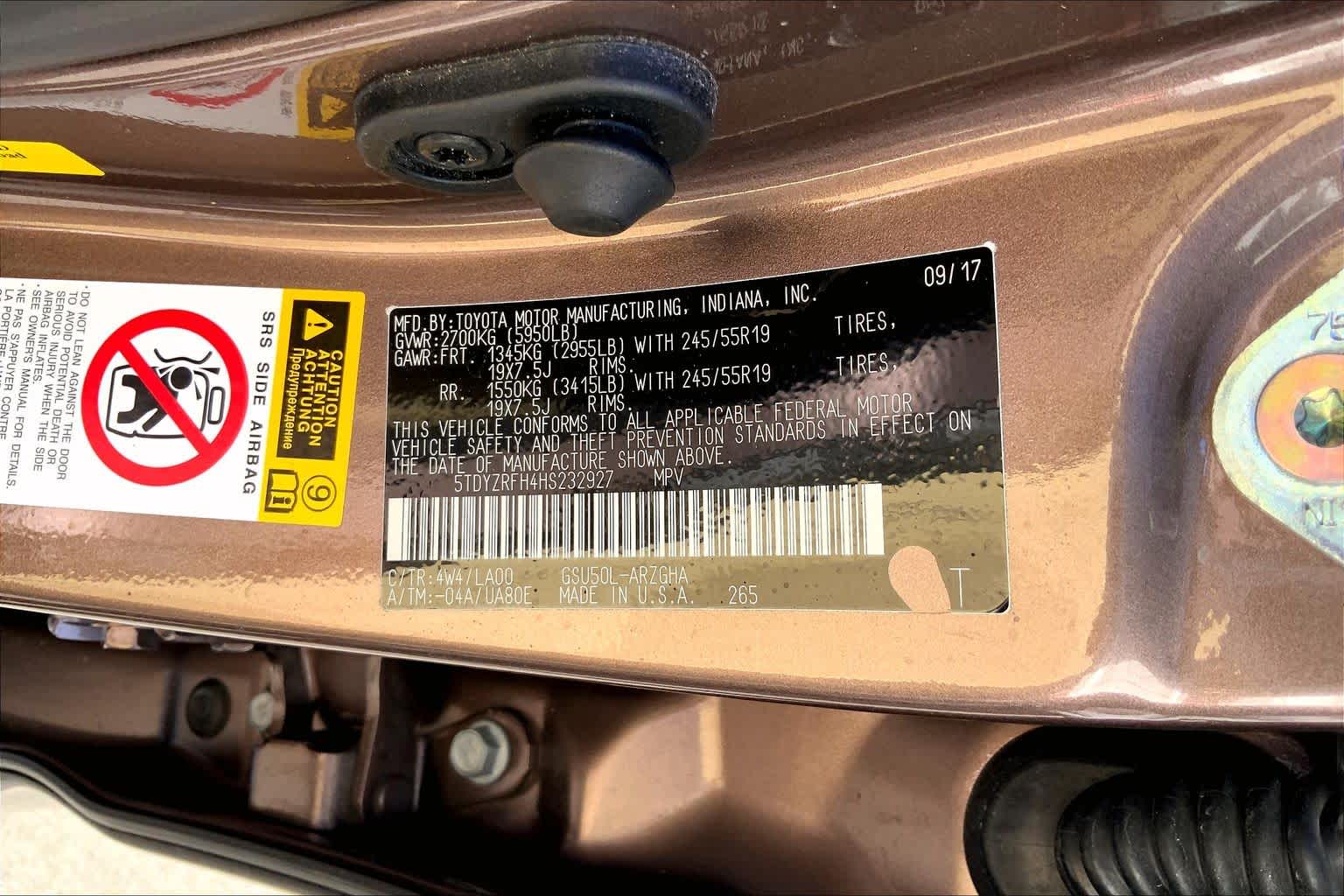 2017 Toyota Highlander Limited Toasted Walnut Pearl at Honda of Clear Lake