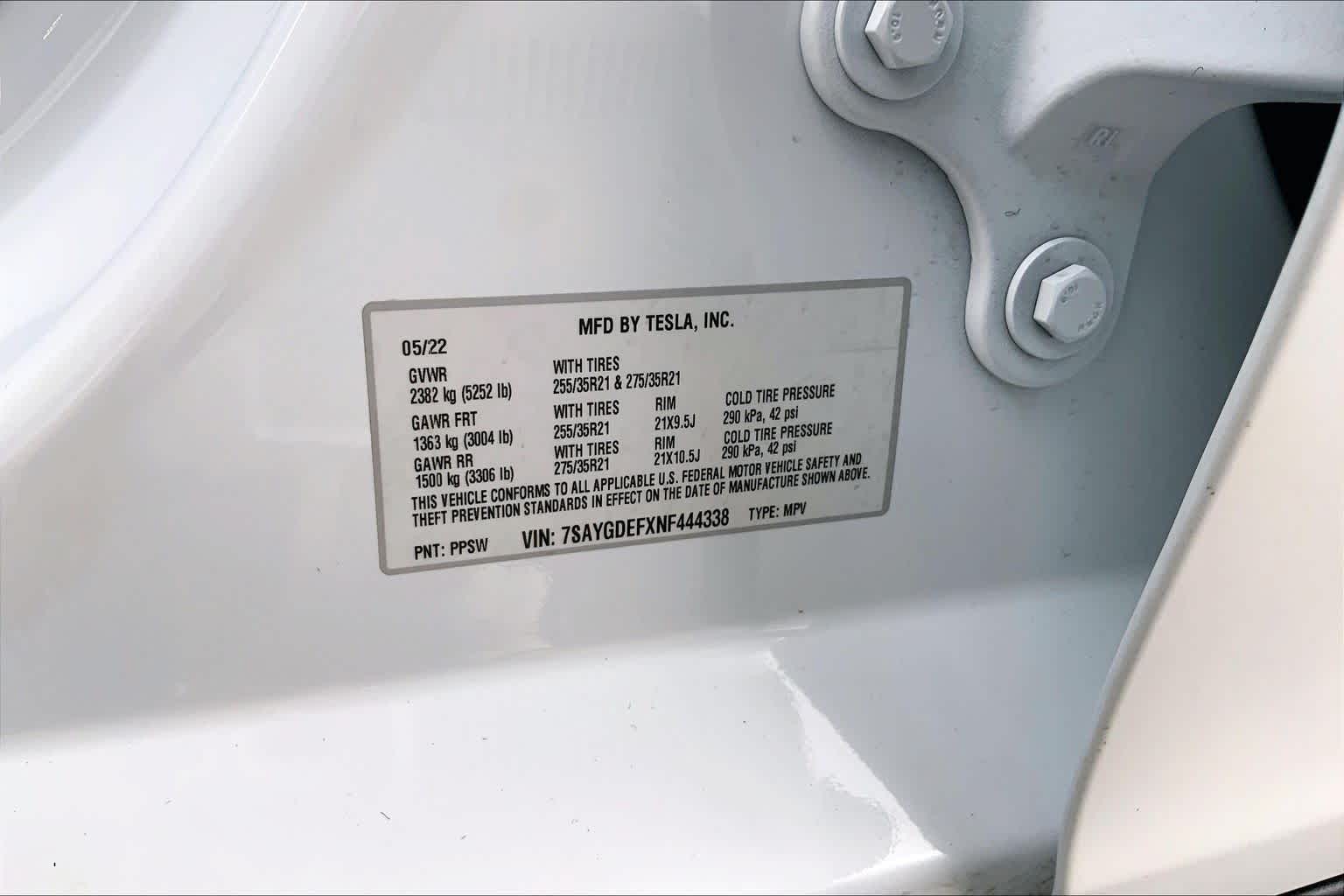 2022 Tesla Model Y Performance Pearl White Multi-Coat at AutoNation Ford Gulf Fwy