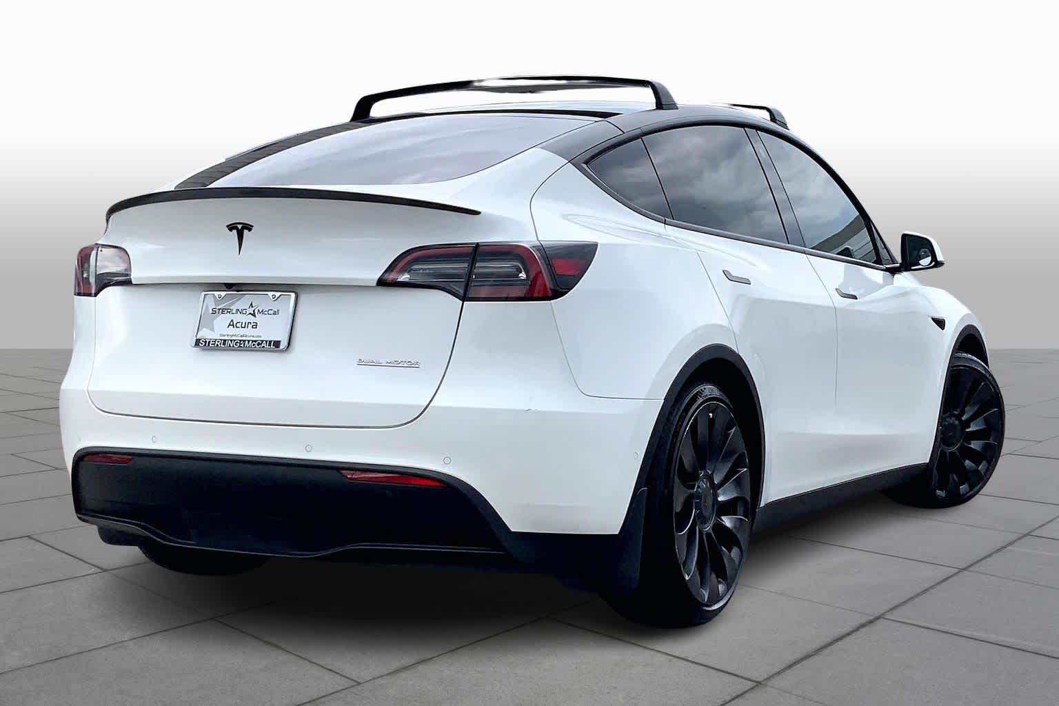 2022 Tesla Model Y Performance Pearl White Multi-Coat at AutoNation Ford Gulf Fwy