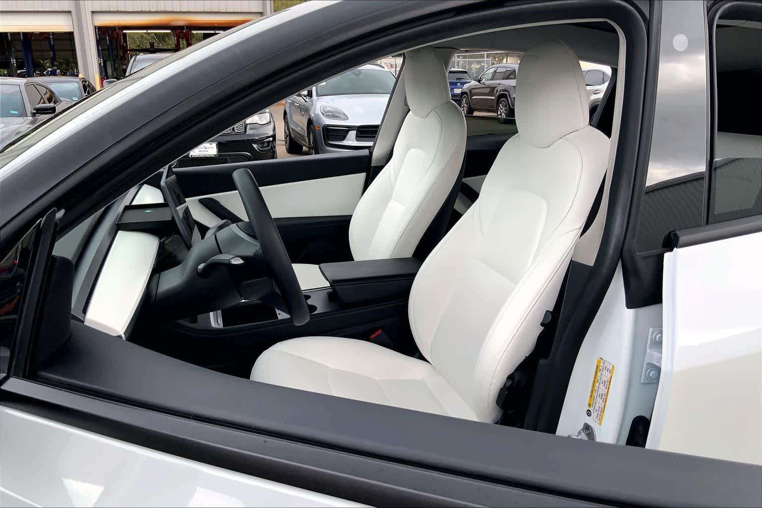 2022 Tesla Model Y Performance Pearl White Multi-Coat at AutoNation Ford Gulf Fwy