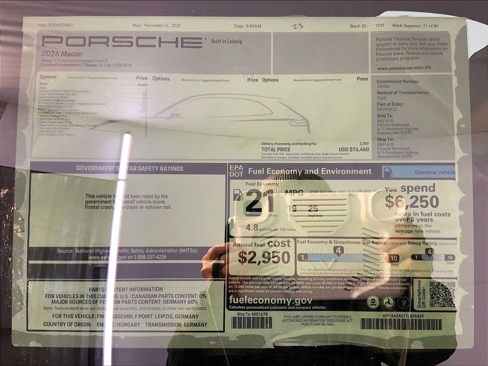 New 2026 0Q/White Porsche  image 24