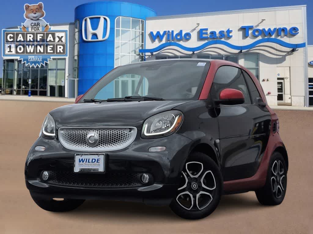 Deep Black 2016 smart fortwo prime Hatchback Rear-Wheel Drive 6-Speed Automatic