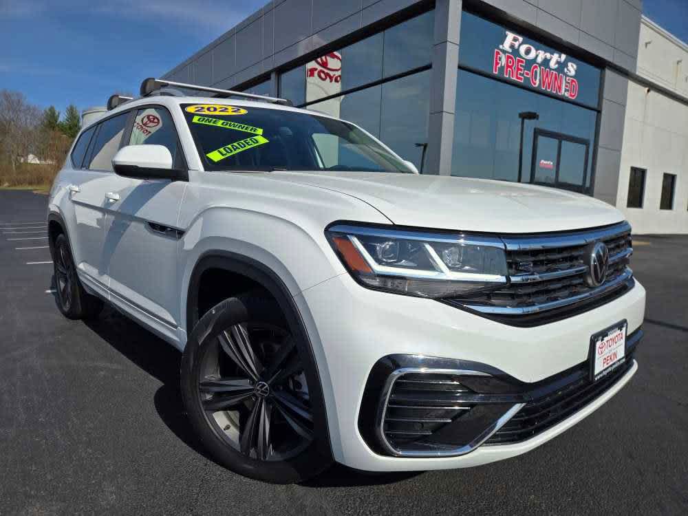 Pure White 2022 Volkswagen Atlas V6 SEL R-Line 4Motion SUV / Crossover All-Wheel Drive 8-Speed Automatic