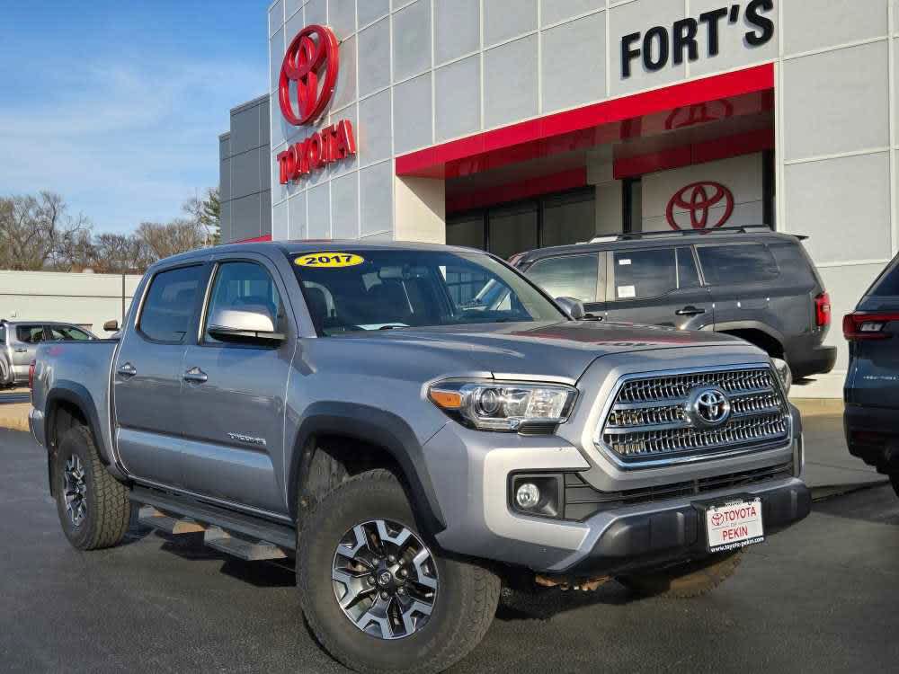 Silver Sky Metallic 2017 Toyota Tacoma TRD Off Road V6 Double Cab 4WD Pickup Truck Four-Wheel Drive 6-Speed Automatic