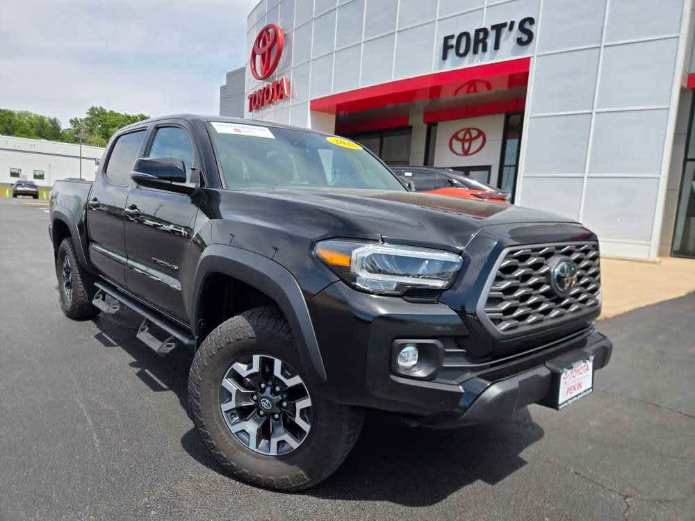 Midnight Black Metallic 2022 Toyota Tacoma TRD Off Road Double Cab 4WD Pickup Truck Four-Wheel Drive 6-Speed Automatic