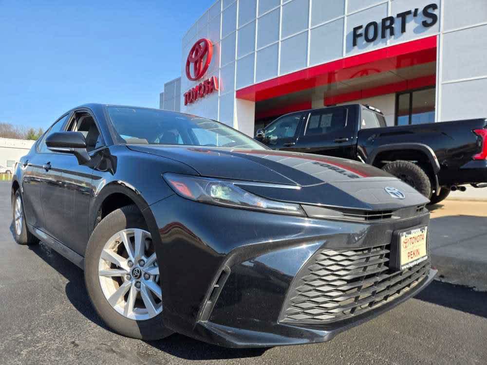 Midnight Black Metallic 2025 Toyota Camry Sedan All-Wheel Drive Continuously Variable Transmission