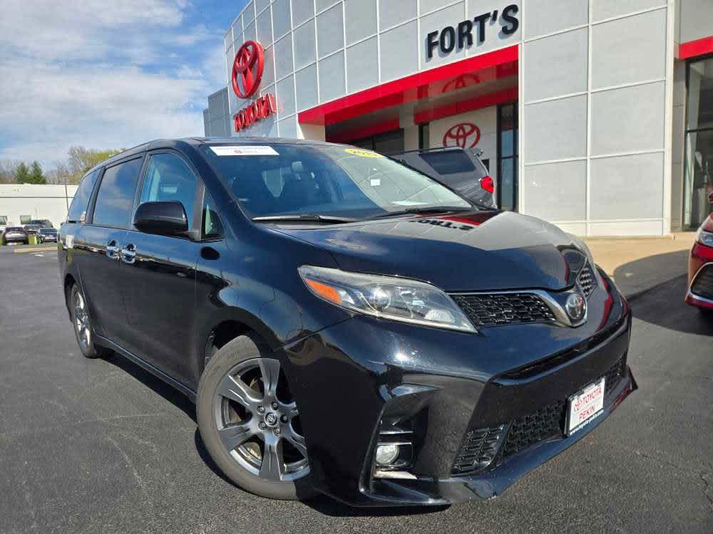 Midnight Black Metallic 2019 Toyota Sienna SE 8-Passenger FWD Minivan Front-Wheel Drive 8-Speed Automatic