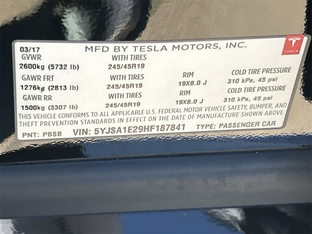 2017 Tesla Model S 75D 25