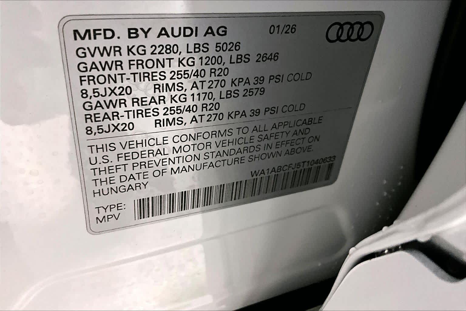 New 2026 WHITE Audi S line image 17