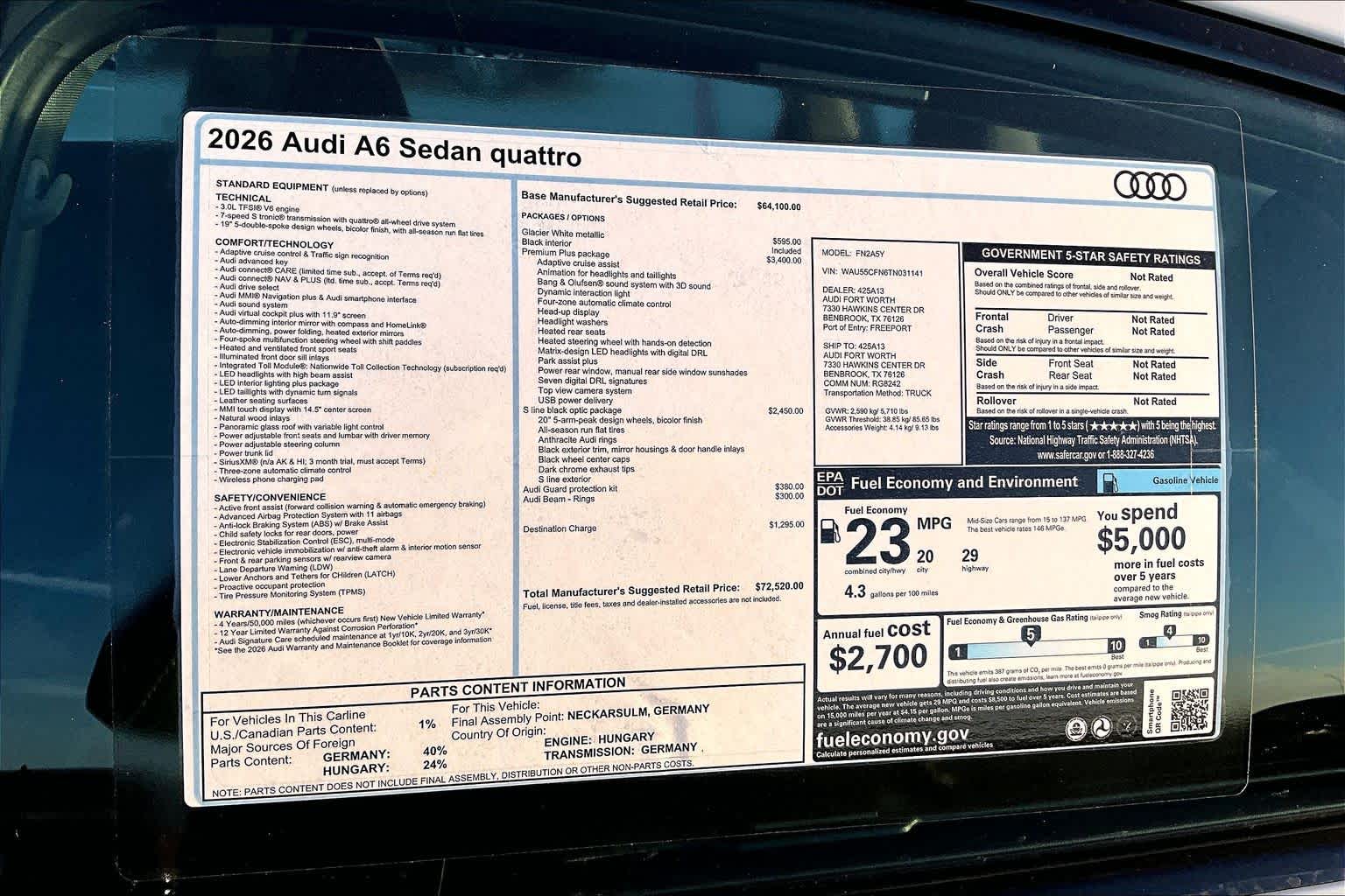 New 2026 Glacier White m Audi Premium Plus image 16