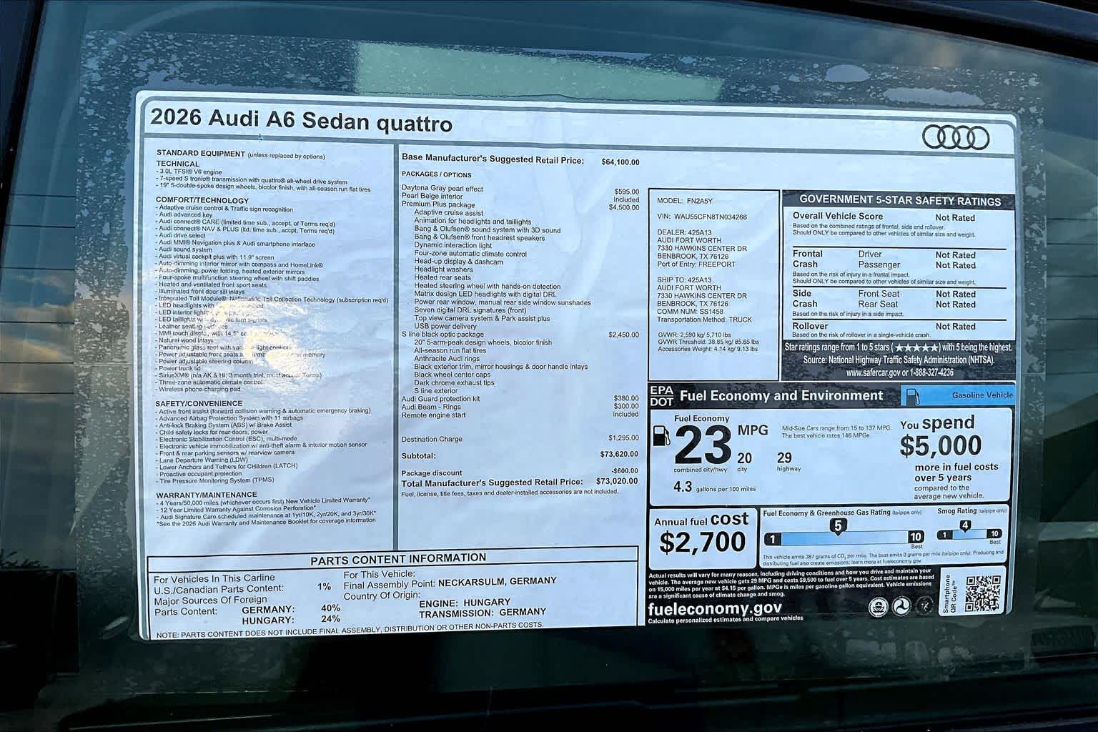 New 2026 Daytona Gray pe Audi Premium Plus image 16