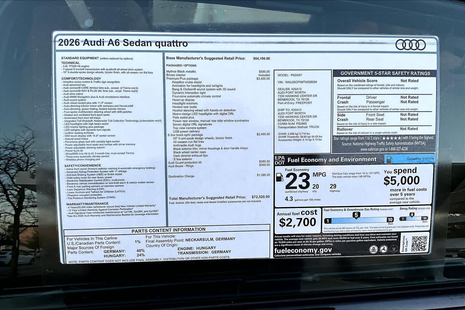 New 2026 Mythos Black me Audi Premium Plus image 16
