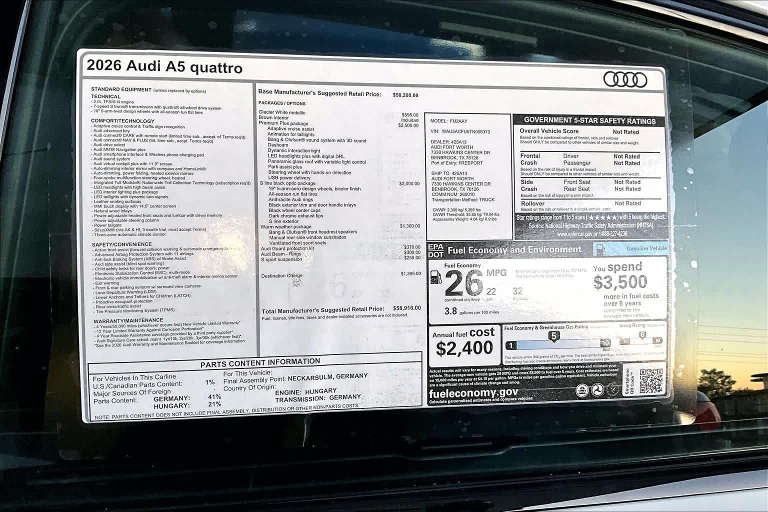 New 2026 Glacier White m Audi Premium Plus image 19