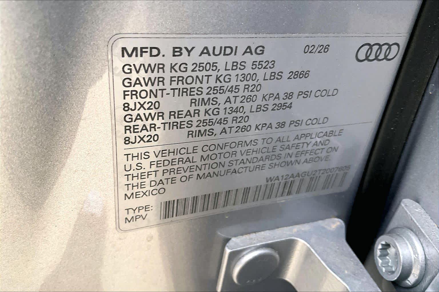New 2026 Florett Silver Audi Premium Plus image 20