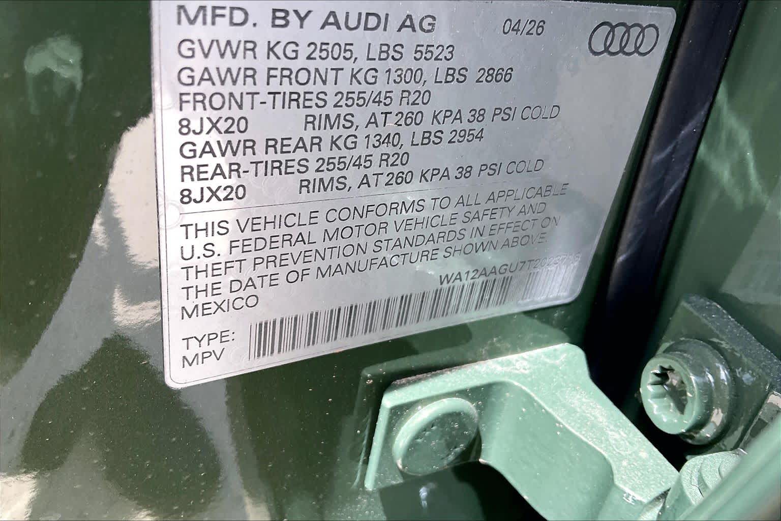 New 2026 District Green Audi Premium Plus image 20