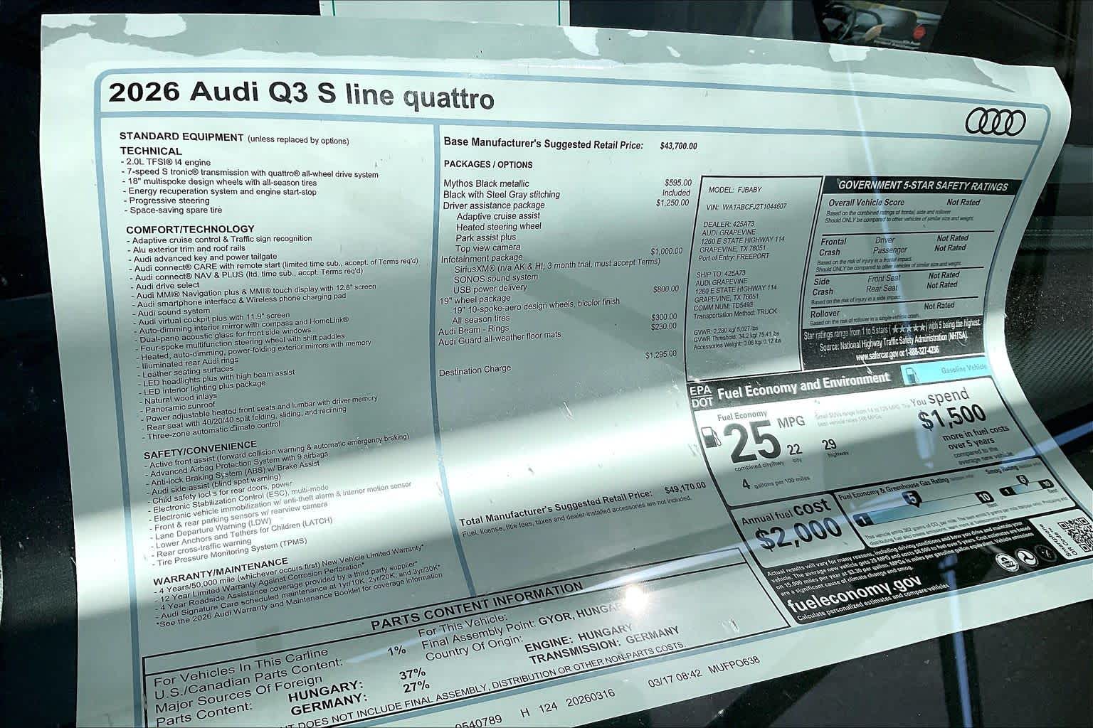 New 2026 Mythos Black me Audi S line image 19